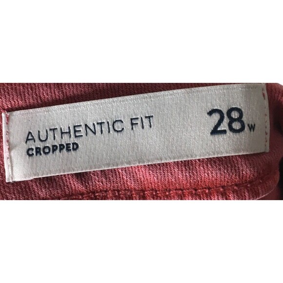 J Jill Denim Jeans Women's Size 28 W Cherry Red Authentic Fit Cropped - Picture 7 of 9